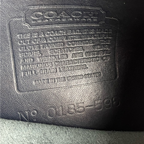 Coach VTG 80s Black Leather Compact Pouch Crossbody Bag Made in the USA 0135-596 - Picture 4 of 9